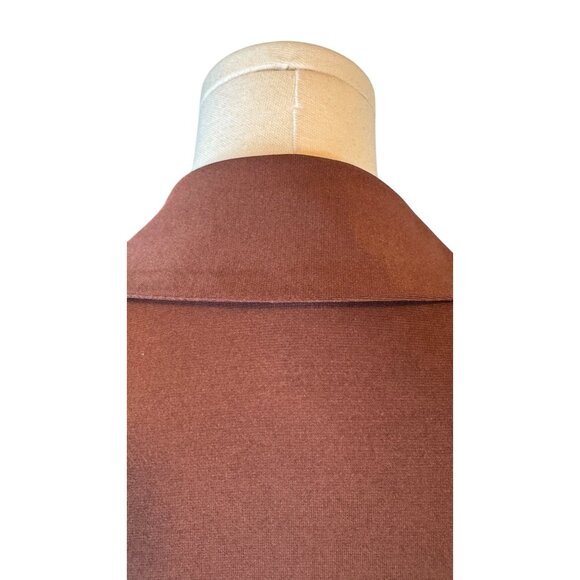 Zara Brown Small Long Sleeve Collared Bodysuit Snap Closure - Picture 10 of 14